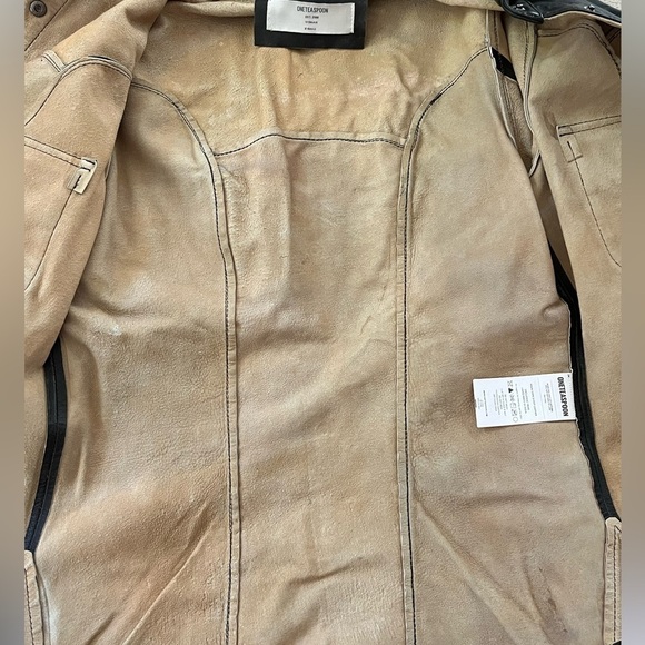 One Teaspoon Womens 100% Sheep Leather Western Snap Front Shirt XS Rodeo New - Picture 11 of 15